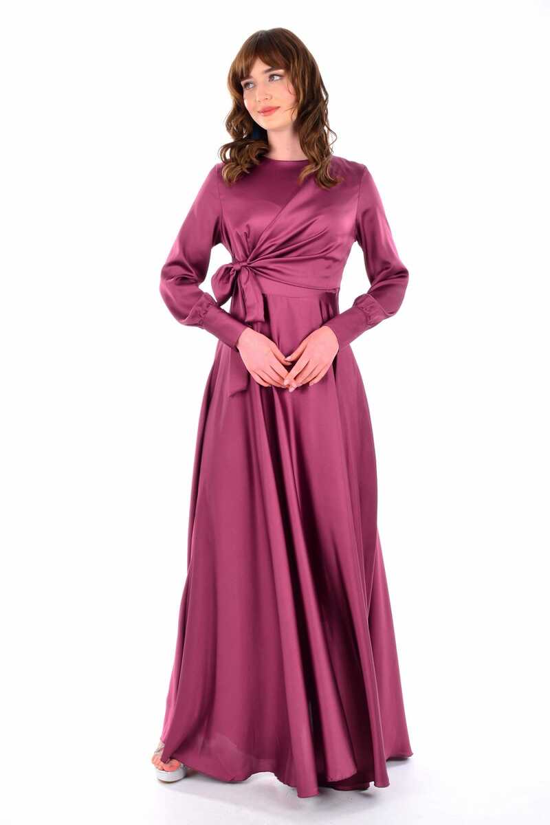 DMN 4222 Saten Dress Purple