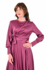 DMN 4222 Saten Dress Purple