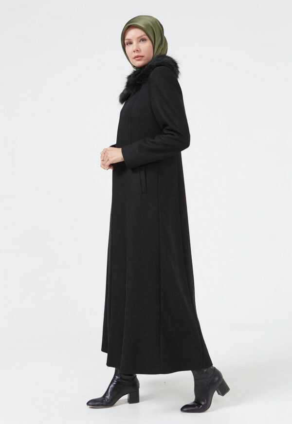 Faux Fur Black Long Coat