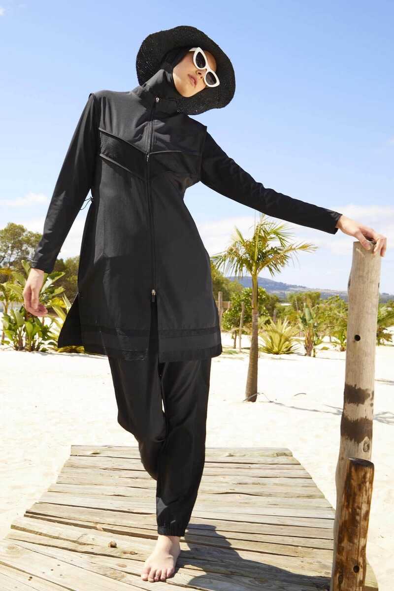Hasema 2853 Miray Burkuni Swimwear Set Black