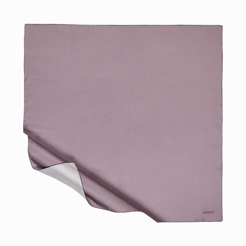 İpekevi 01116 Fig Purple Plain Silk Twill Scarf