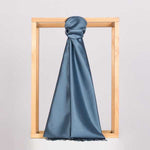 Ipekevi 927 Metalic Blue Reversible Silk Shawl