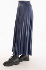 K&B 0002 Pleated Skirt Navy Blue