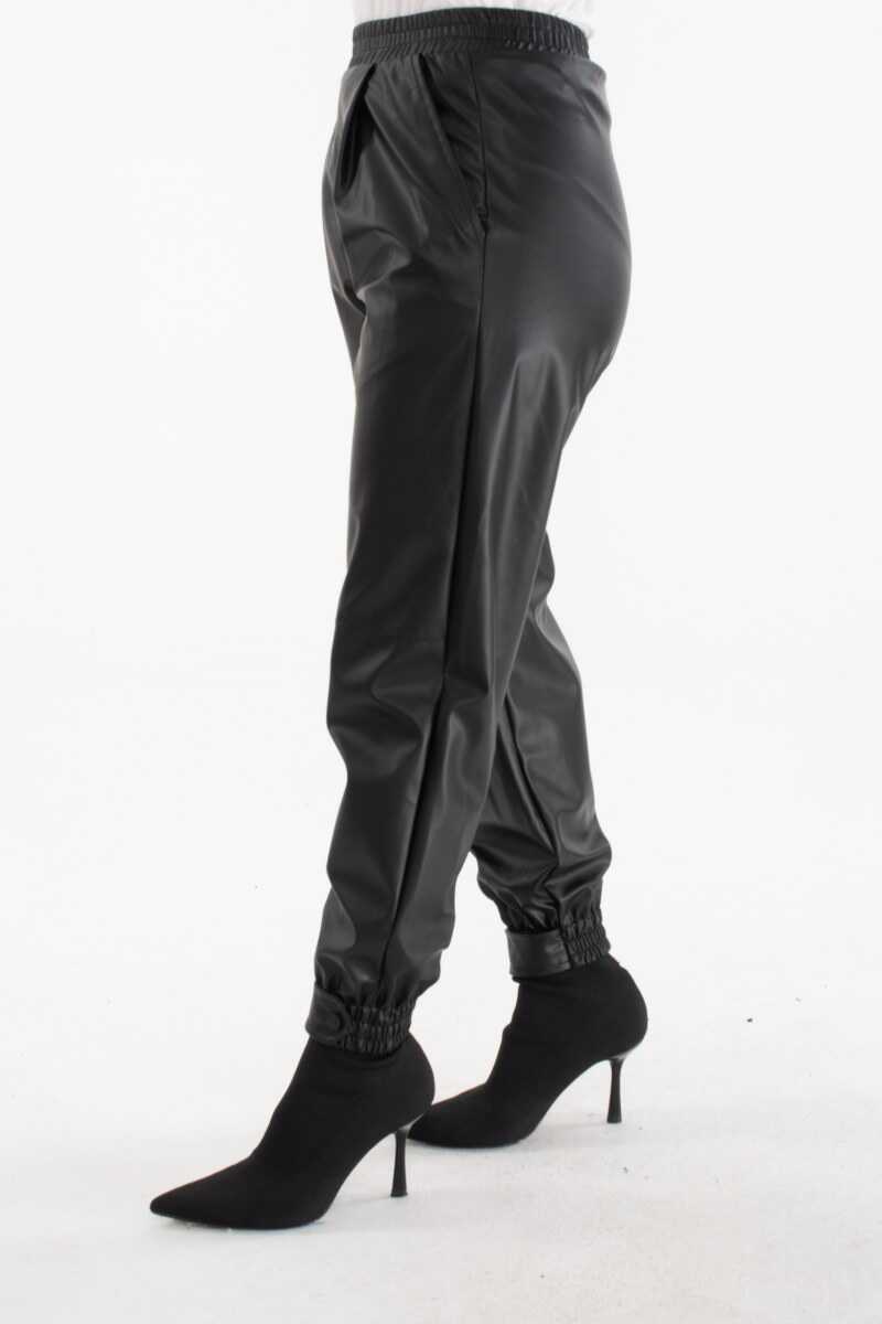 K&B 0004 Leather Pants Black