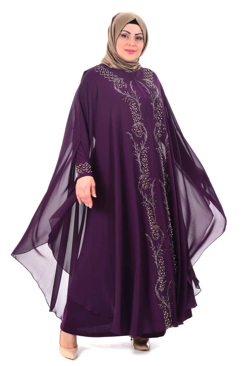 SMS 7874 Dubai Style Abaya Purple