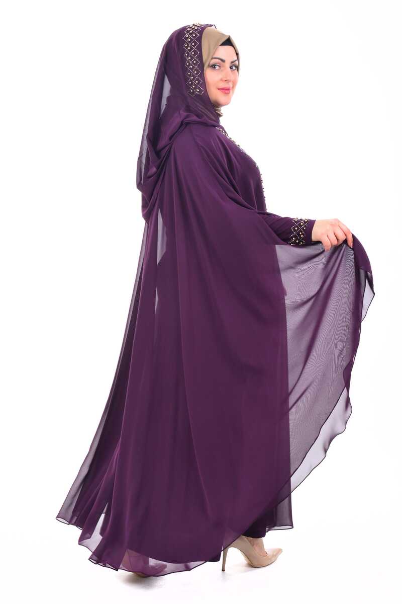 SMS 7874 Dubai Style Abaya Purple