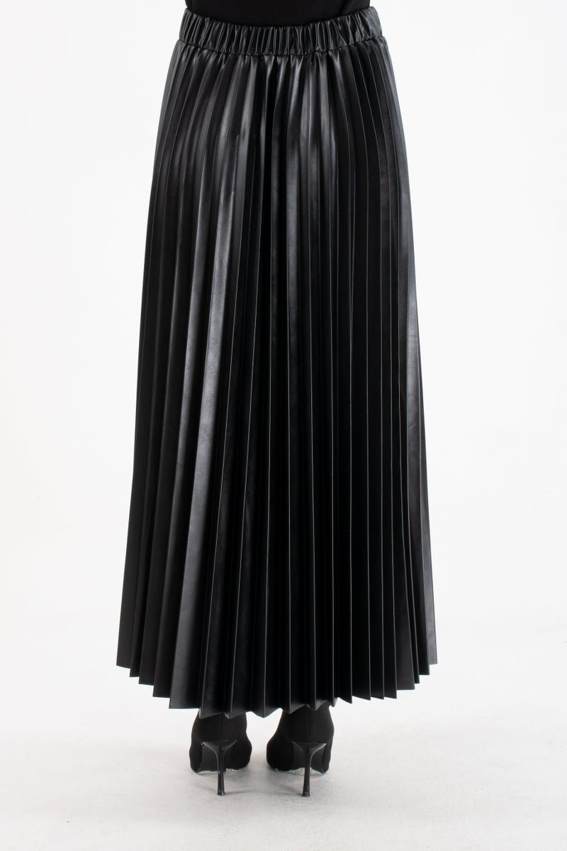 LVDR 42001 Leather Skirt Black - Moda Natty