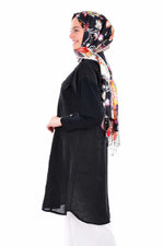 Miss Dalida 3006 Linen Tunic Black - Moda Natty