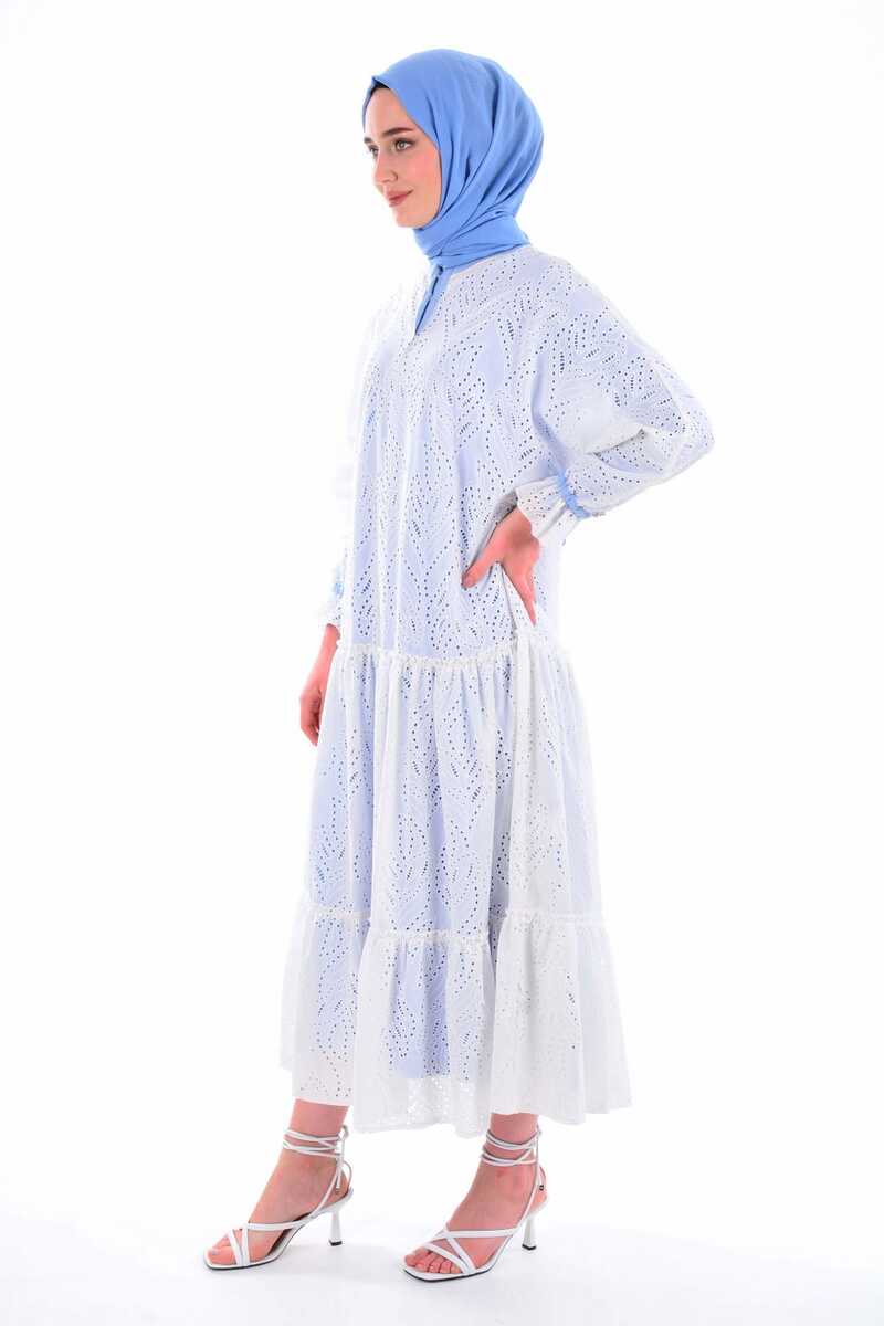 Miss Dalida 4076 Dress White - Moda Natty