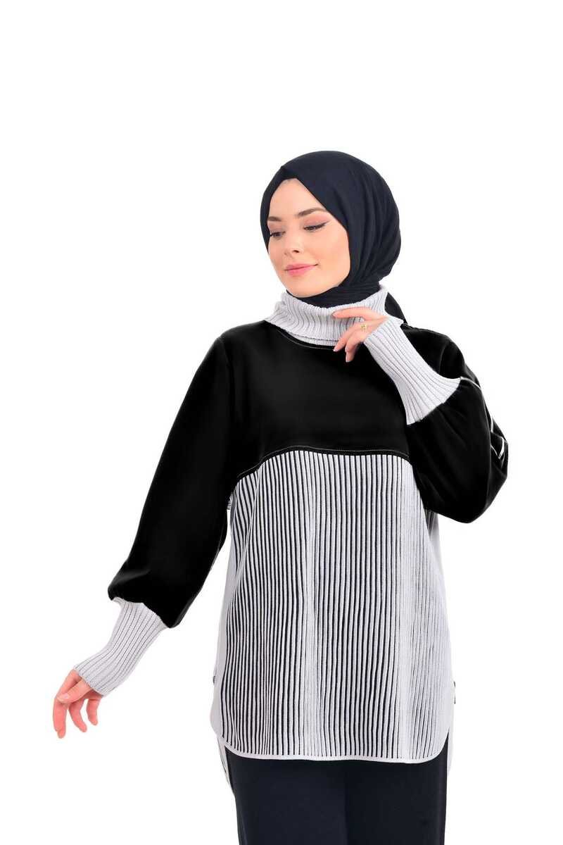 Miss Dalida 6050 Sweater - Black - Moda Natty