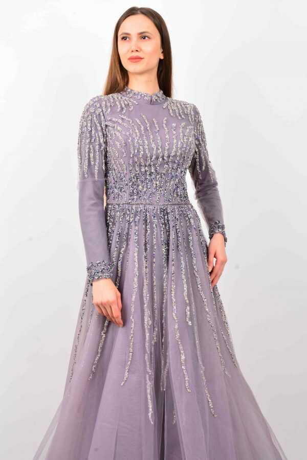 Moda Natty Beaded Gown / Lilac - Moda Natty