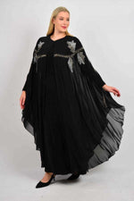 Moda Natty Gown With Cape/Black - Moda Natty