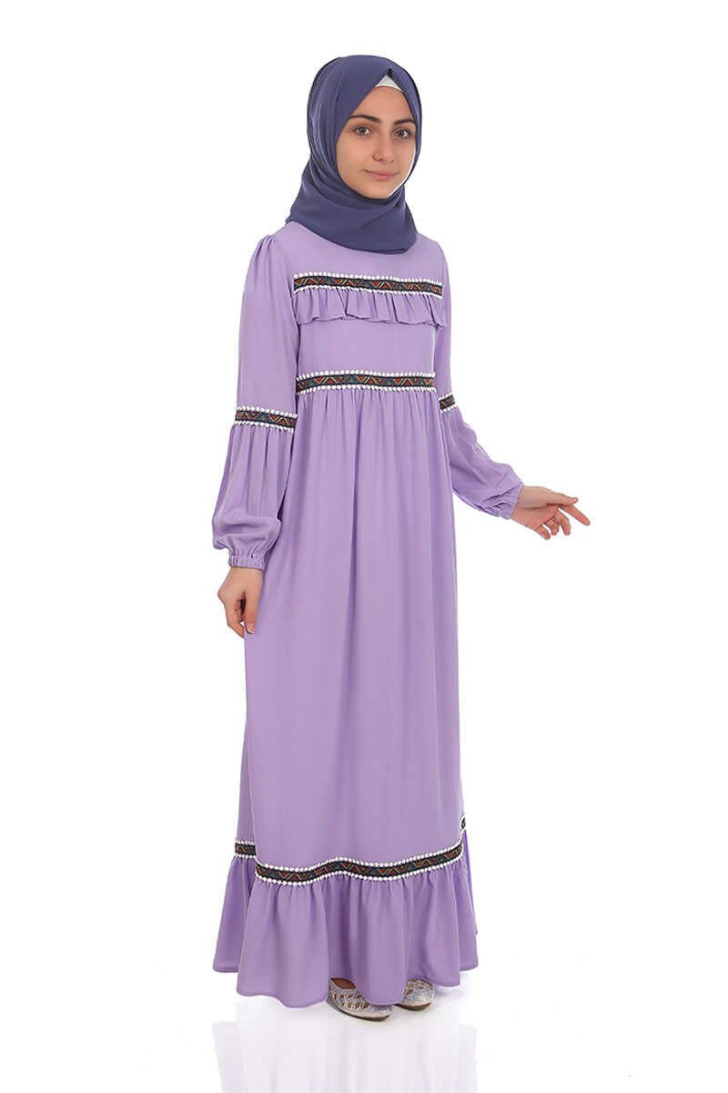 N&C 2552 Girl Dress Purple - Moda Natty