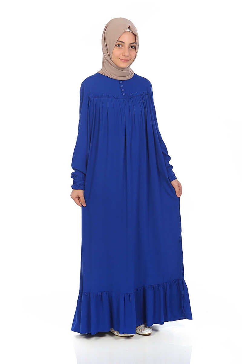 N&C 2555 Girl Dress Blue - Moda Natty