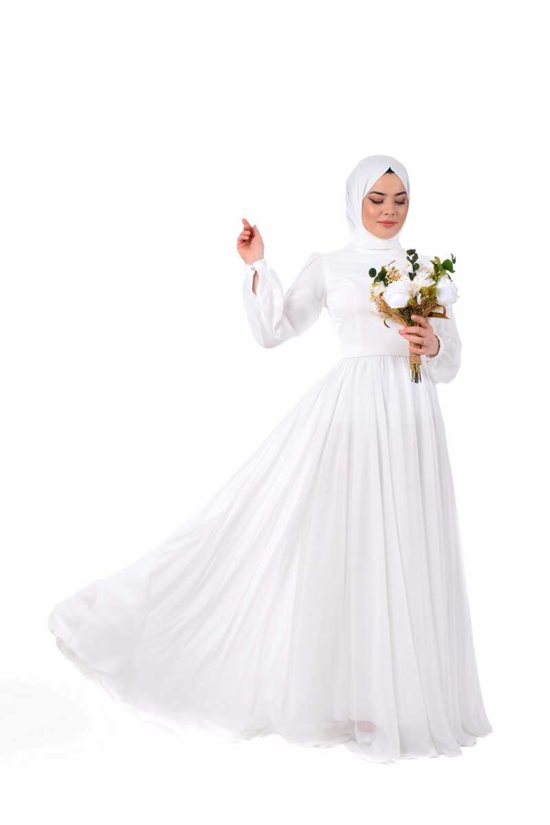 N&C 3957 Gown White - Moda Natty