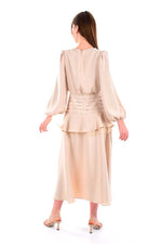 Q&P 11209 Dress Beige - Moda Natty