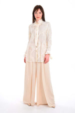Q&P 92011 Lace Shirt Set Ecru - Moda Natty