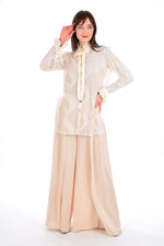 Q&P 92011 Lace Shirt Set Ecru - Moda Natty