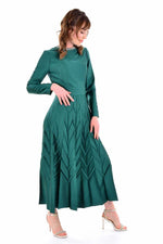 S&D 32260 Hildemara Dress Green - Moda Natty