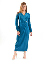 S&D 32329 Zelins Dress Petrol Blue - Moda Natty