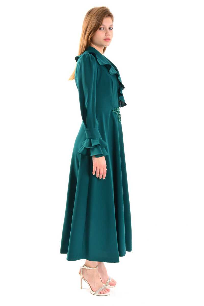 S&D 32340 Butterfly Dress Emerald - Moda Natty