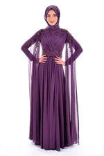 SRN 3981 Gown Purple - Moda Natty