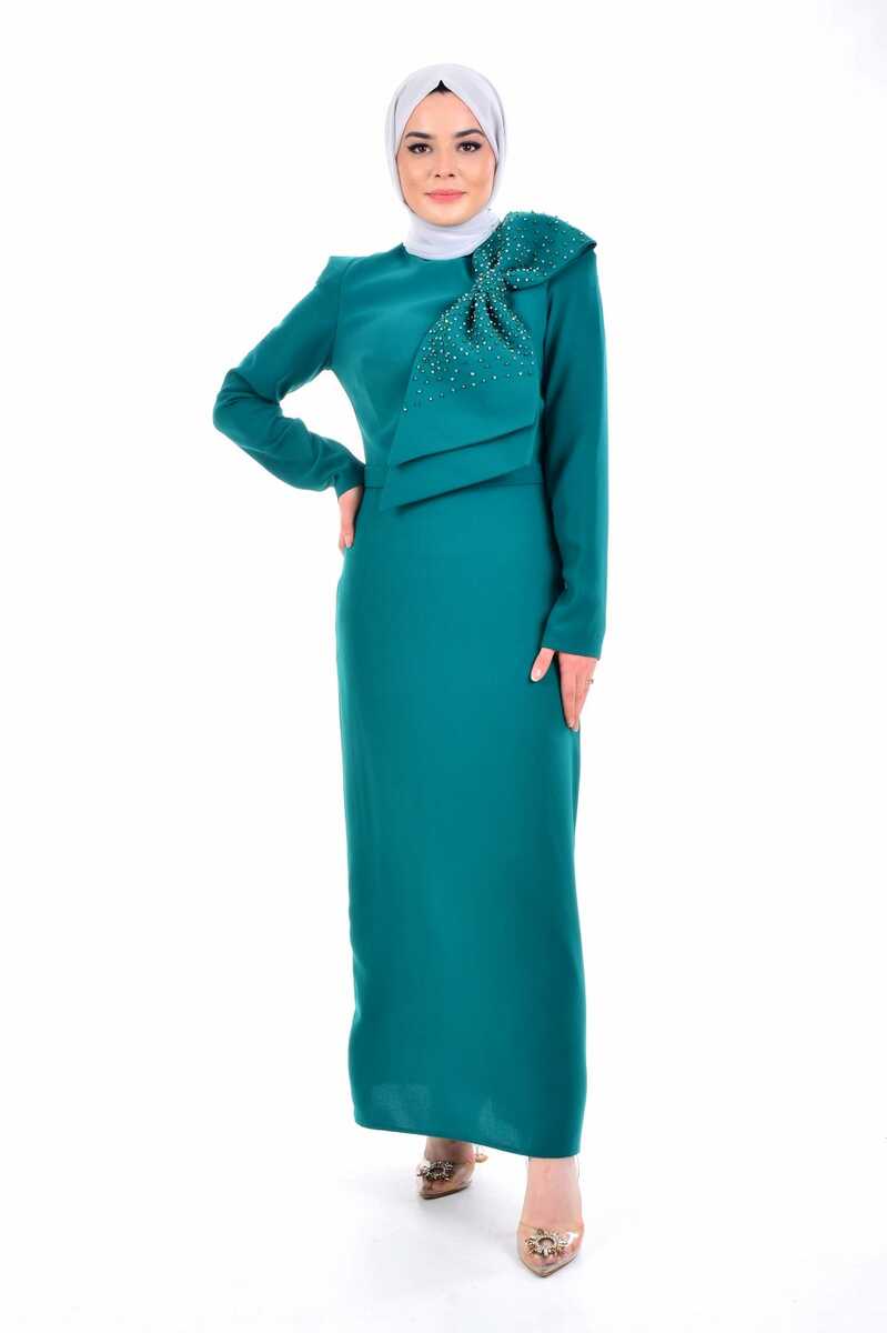 T&Y 3580 Irena Dress Green - Moda Natty
