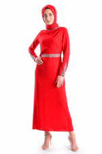 T&Y 3702 Dress Red - Moda Natty