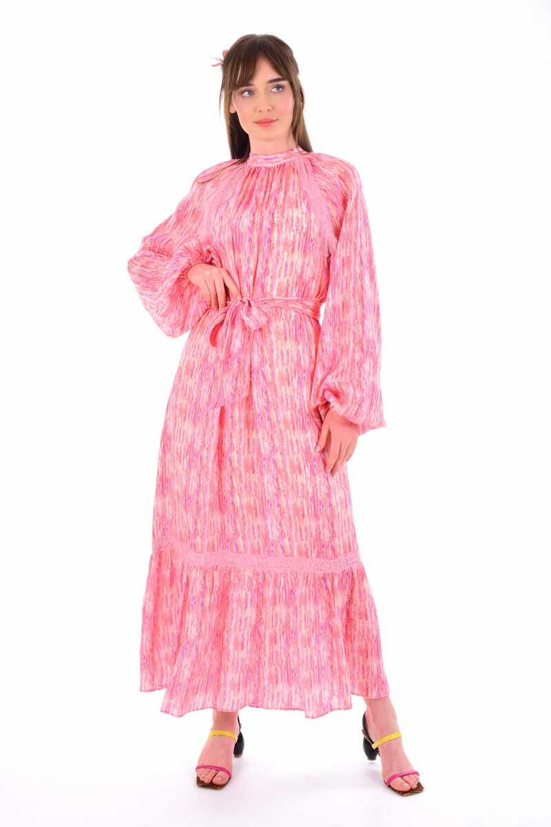 Zems 1995 Cupra Silk Dress Powder - Moda Natty